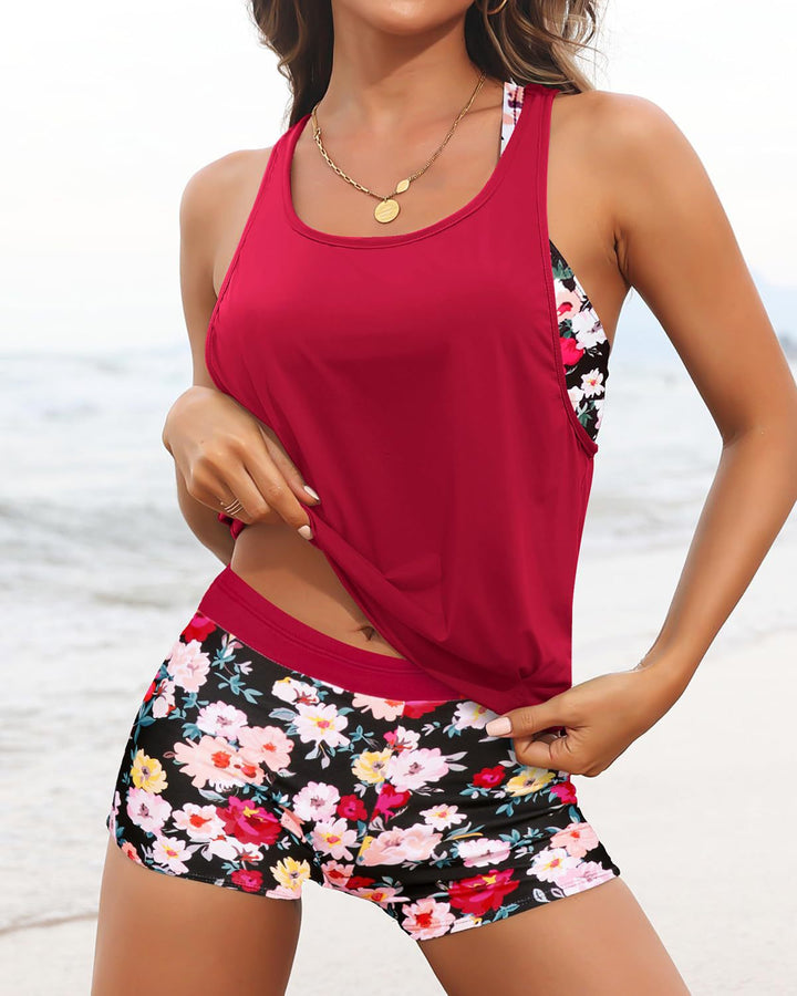 Damen Sportliches Tankini-Oberteil mit elegantem Rückenausschnitt Echo Archiv