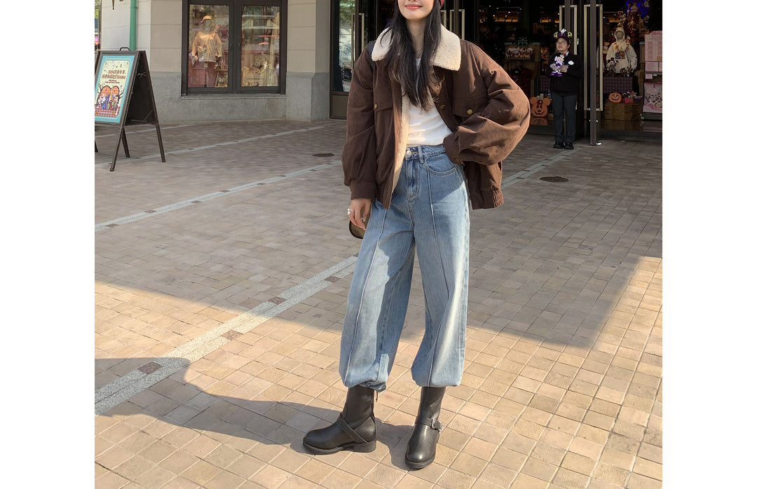 Damen Übergangsjacke mit Kunstfellkragen Echoarchiv