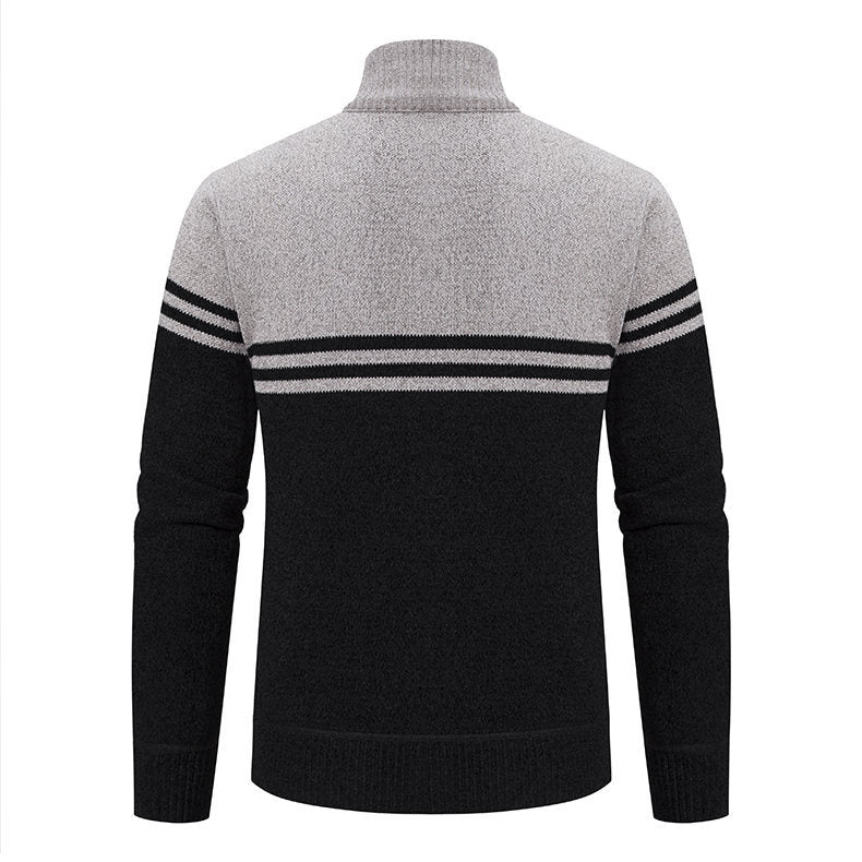 Herren stylische Freizeitjacke mit hohem Kragen und moderner Zipper-Detailierung Echoarchiv