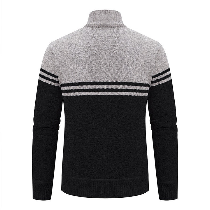 Herren stylische Freizeitjacke mit hohem Kragen und moderner Zipper-Detailierung Echoarchiv
