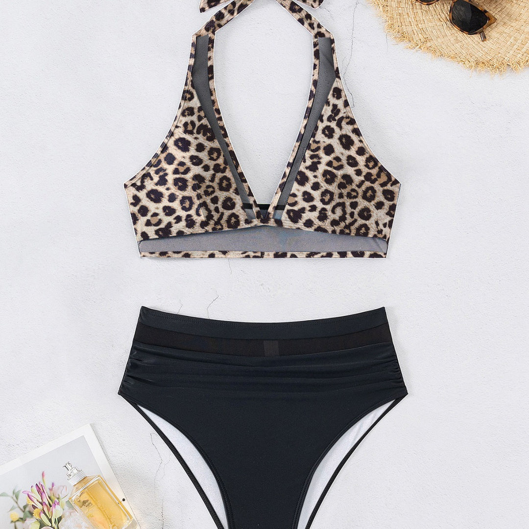 Damen Hochtaillierter Bikini mit transparenten Einsätzen und raffiniertem Schnitt Echo Archiv