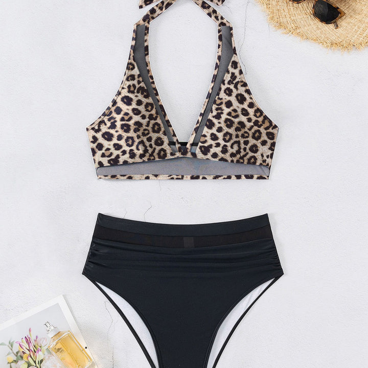 Damen Hochtaillierter Bikini mit transparenten Einsätzen und raffiniertem Schnitt Echo Archiv