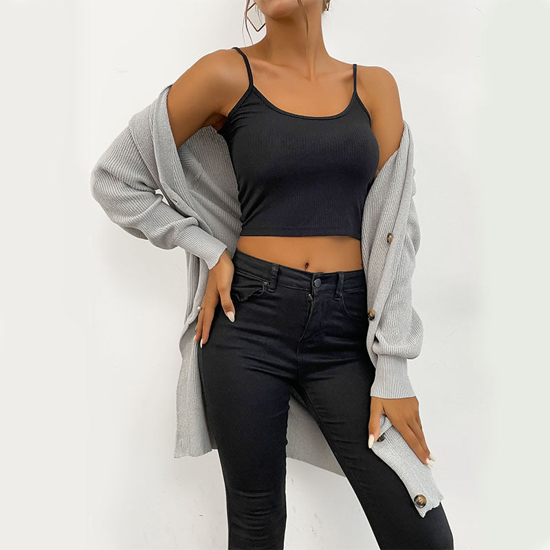 Damen Oversize Longcardigan aus weichem Feinstrick mit tiefem V‑Ausschnitt und Knopfleiste Echoarchiv