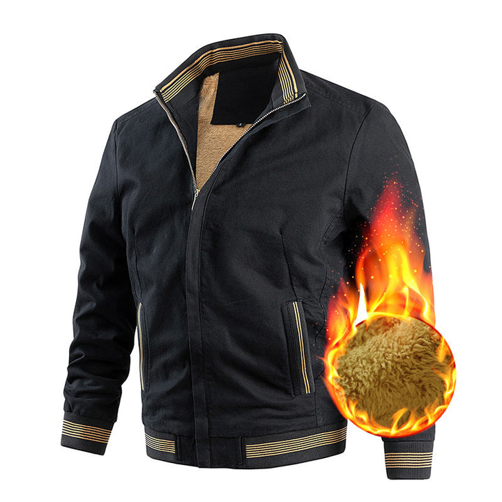 Herren Thermo-Canvas-Blouson mit weichem Teddyfutter und hochschließendem Stehkragen Echo Archiv