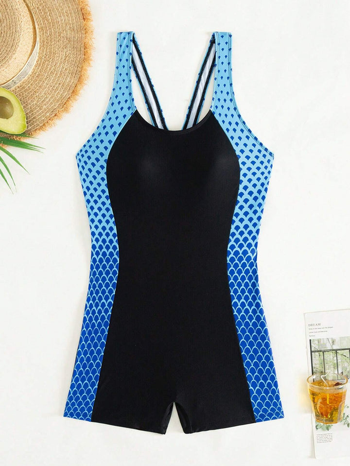 Damen Sportlicher Einteiler Badeanzug Echo Archiv 1782103762