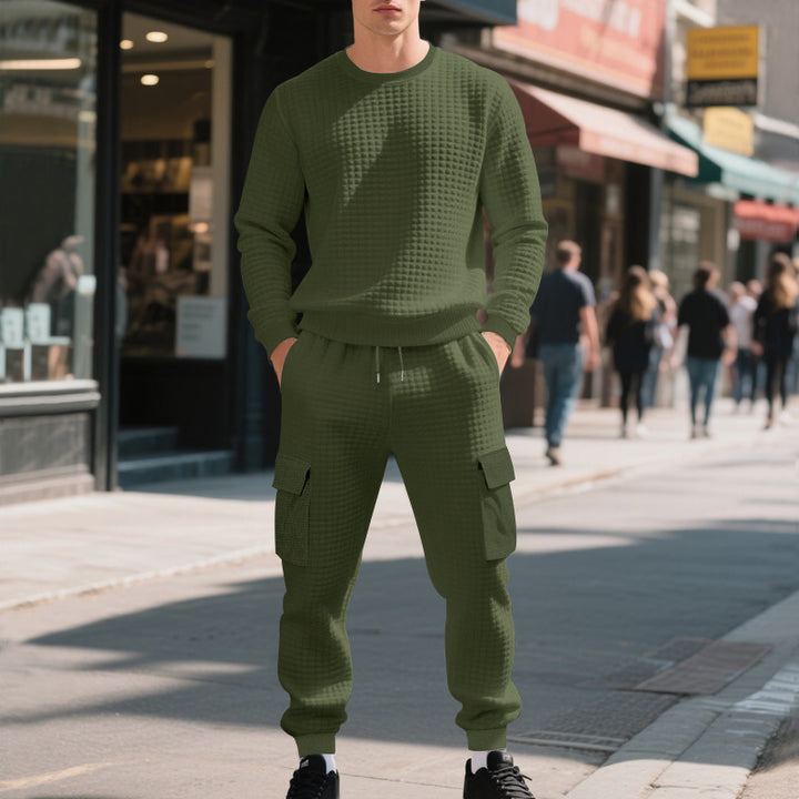 Herren lässiges Sweatshirt und Cargo-Hose Set Echoarchiv
