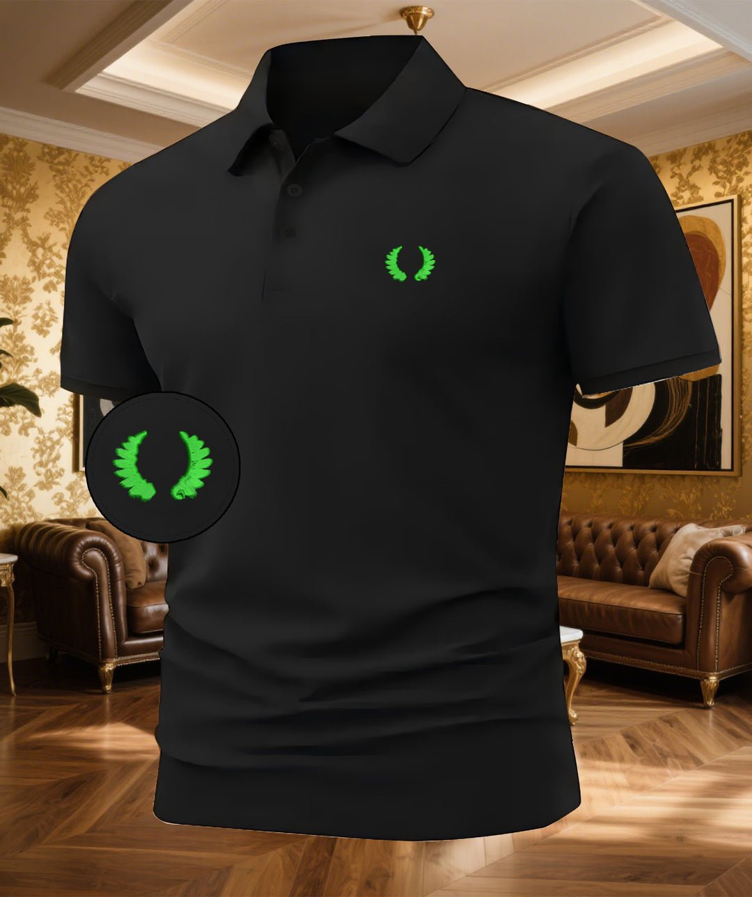Herren Poloshirt mit klassischem Design und atmungsaktivem Stoff Echoarchiv