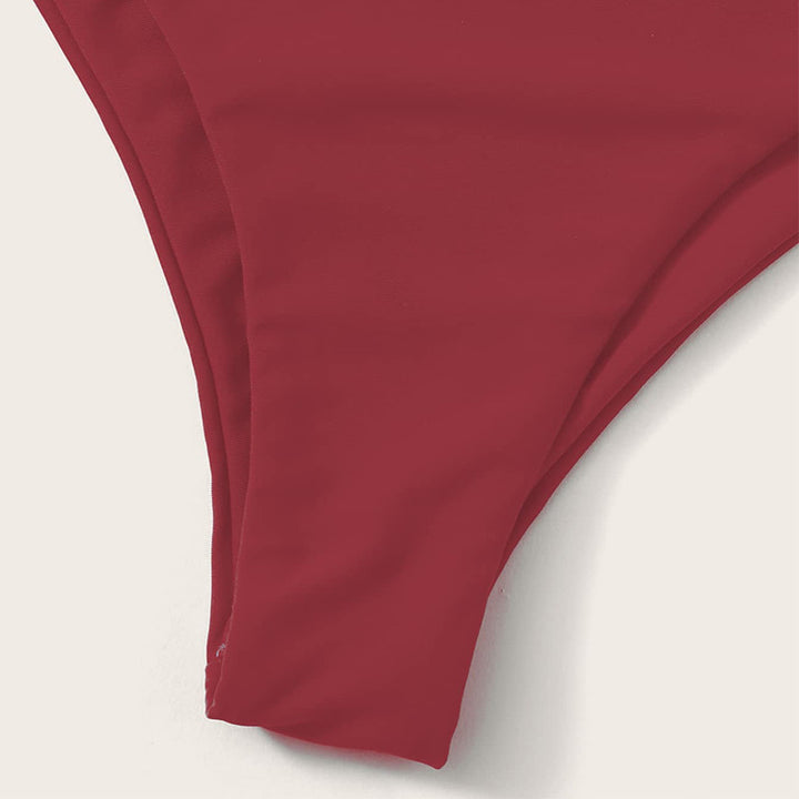Damen Einseitiger Hochgeschnittener Bikini-Set Echo Archiv