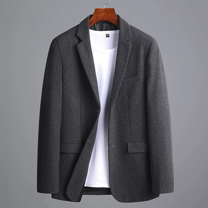 Herren Modernes Wollmix-Sakko im Slim-Fit mit Ein-Knopf und Pattentaschen Echoarchiv