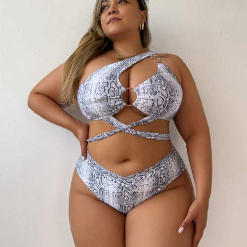 Damen Asymmetrisches Cut-Out Bikini-Set Echo Archiv