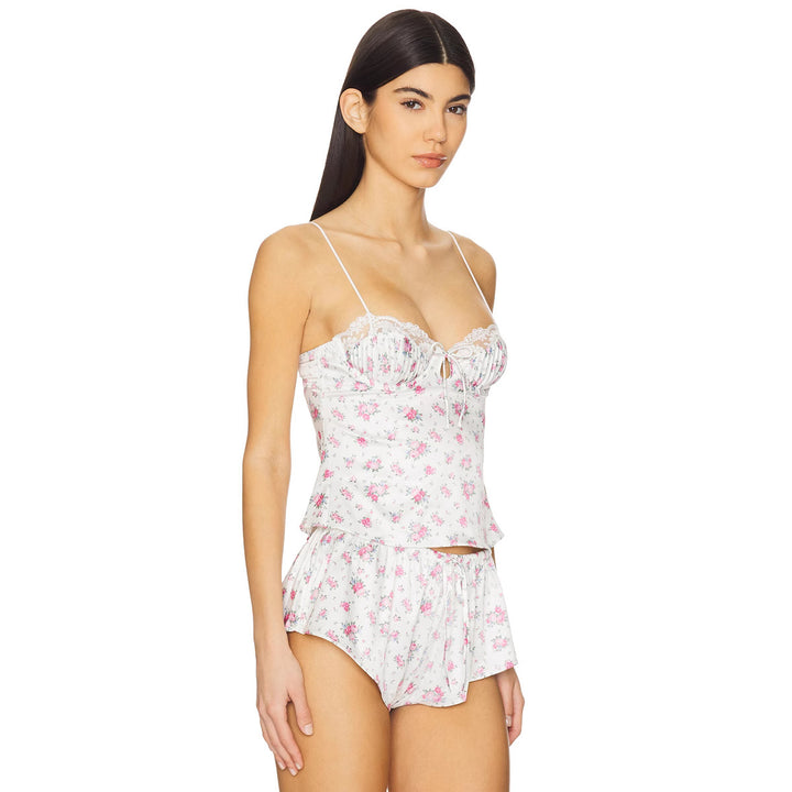 Damen Schlafset mit floralem Design und feinen Spaghettiträgern Echo Archiv
