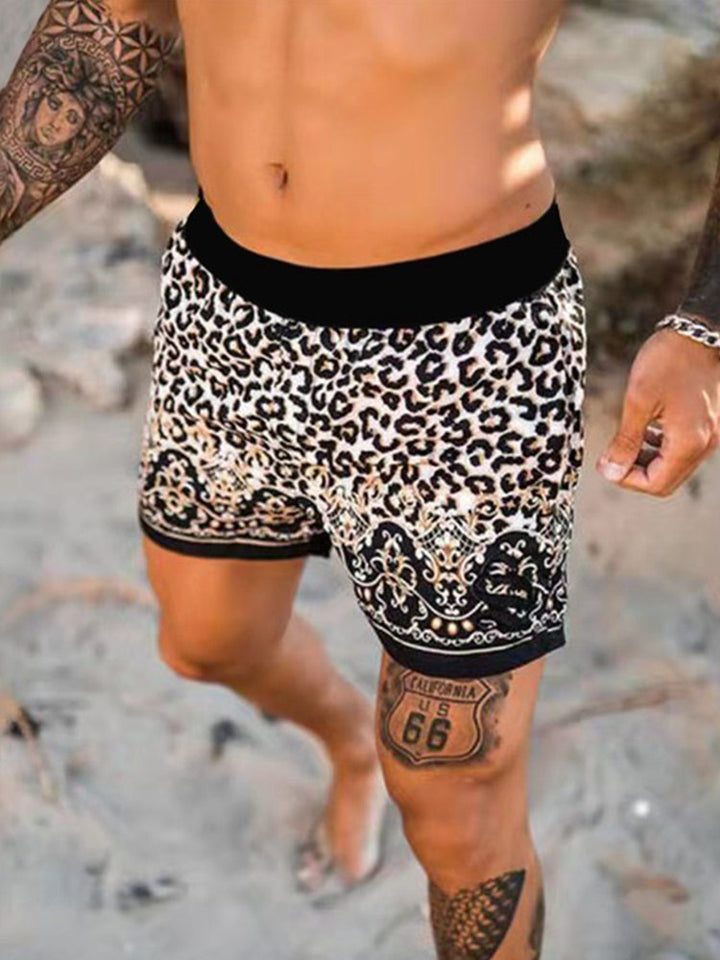 Herren Tropical Print Casual Kurzes Set Echoarchiv