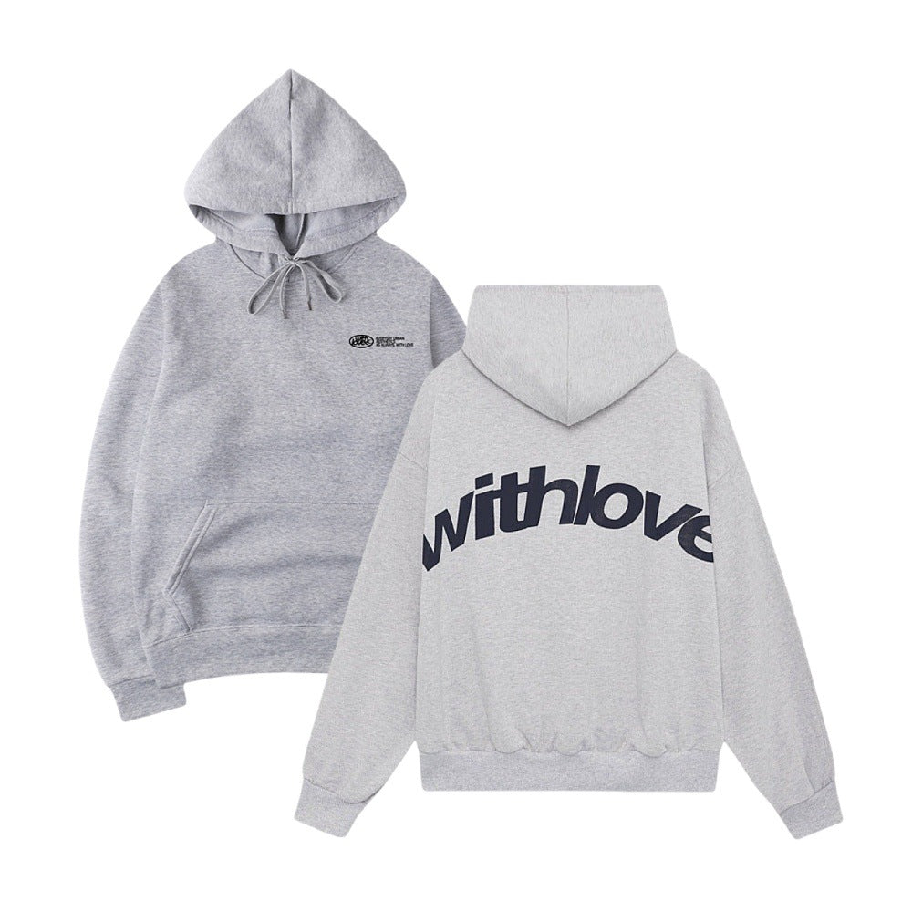 Unisex nan oversized Kapuzenpullover mit großflächigem Rückenprint, Kängurutasche und gerippten Bündchen Echo Archiv