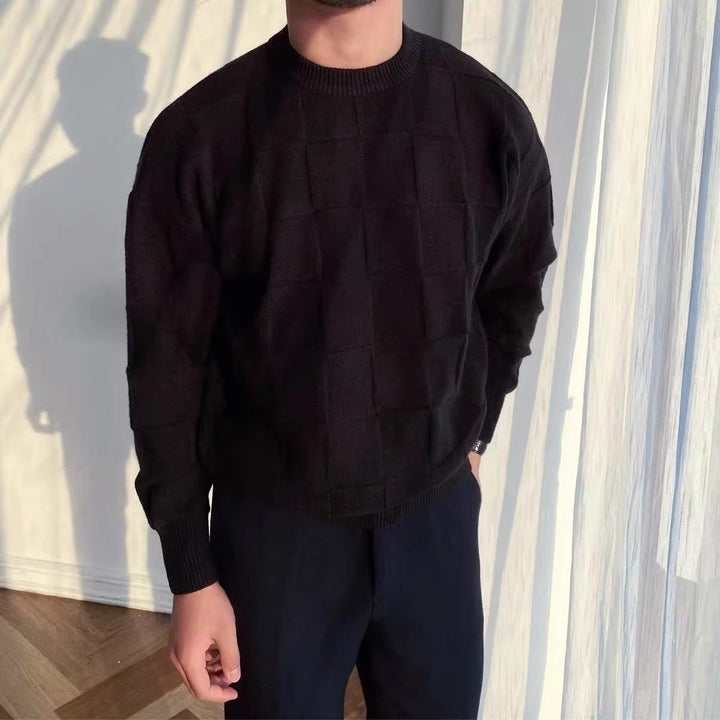 Herren lässiger Pullover mit strukturiertem Design Echoarchiv