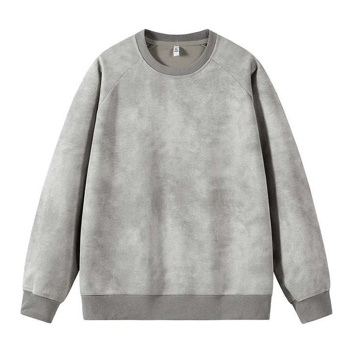 Herren Oversized Sweatshirt mit gebürstetem Fleece-Innenfutter und Vintage-Waschung Echo Archiv