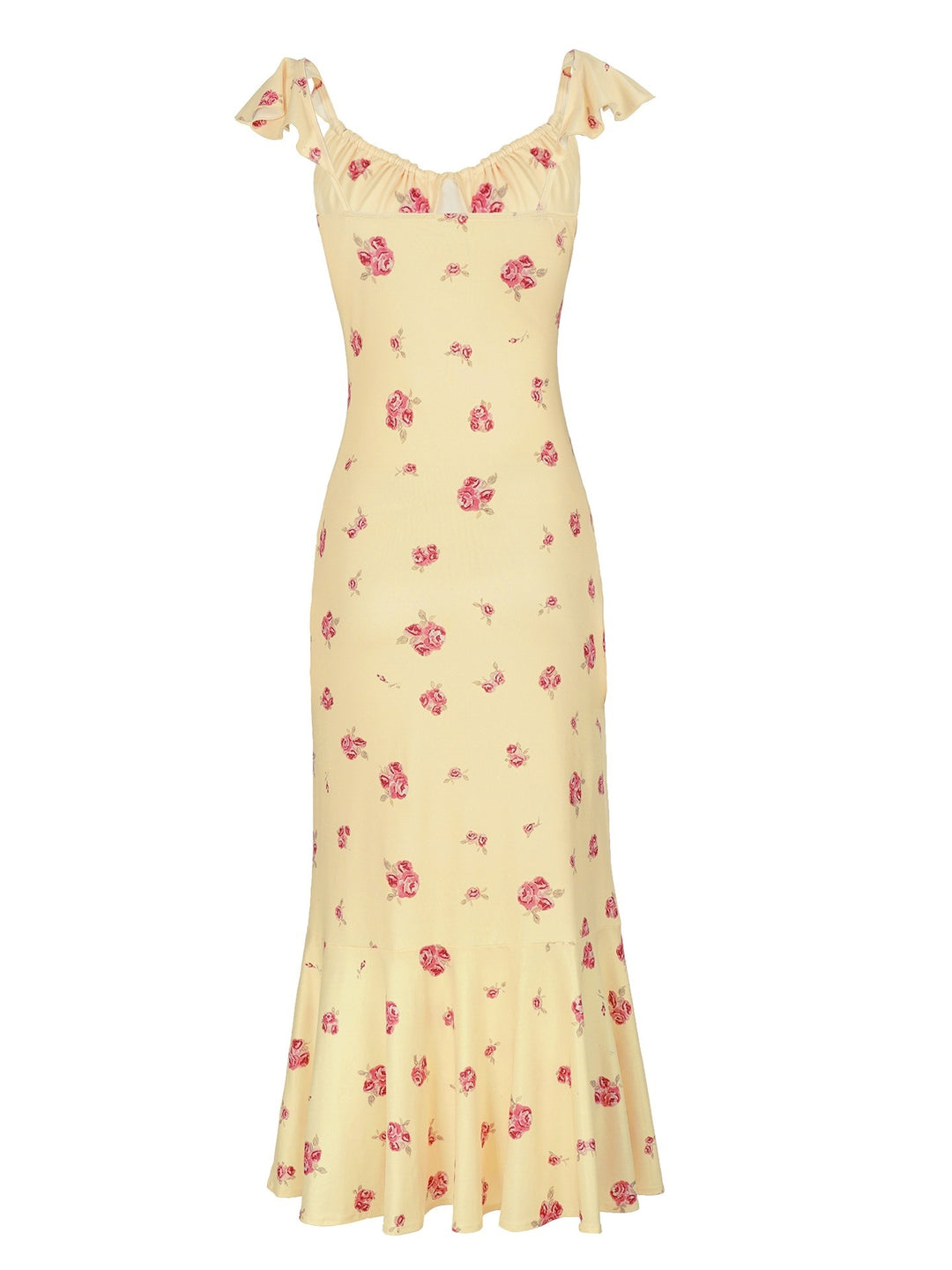 Damen Maxikleid mit floralen Rüschen und elegantem Schnitt Echo Archiv