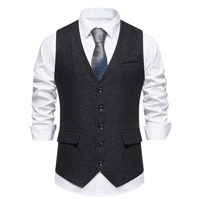 Herren elegante Weste mit feinen Knopfdetails Echoarchiv