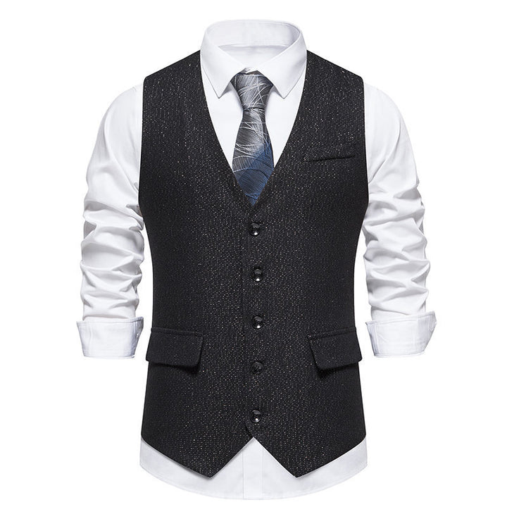 Herren elegante Weste mit feinen Knopfdetails Echoarchiv