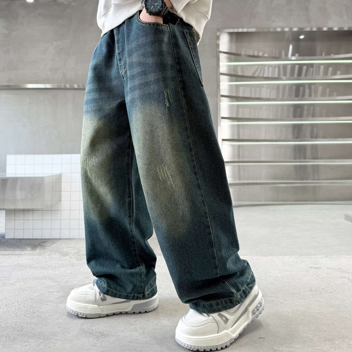 Damen weite Jeans im urbanen Stil mit praktischen Taschen Echo Archiv
