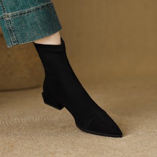 Damen Elegante spitze Stiefeletten mit flexiblem Schaft Echo Archiv
