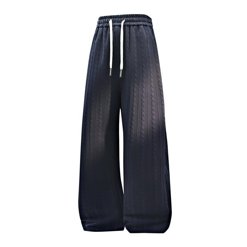 Damen Weite Strick-Loungehose mit Zopfmuster, Kordelbund & Relaxed-Silhouette Echoarchiv