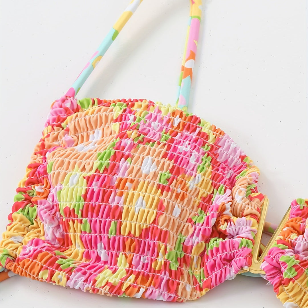 Damen Bandeau-Bikini mit verspieltem Rüschen-Design Echo Archiv
