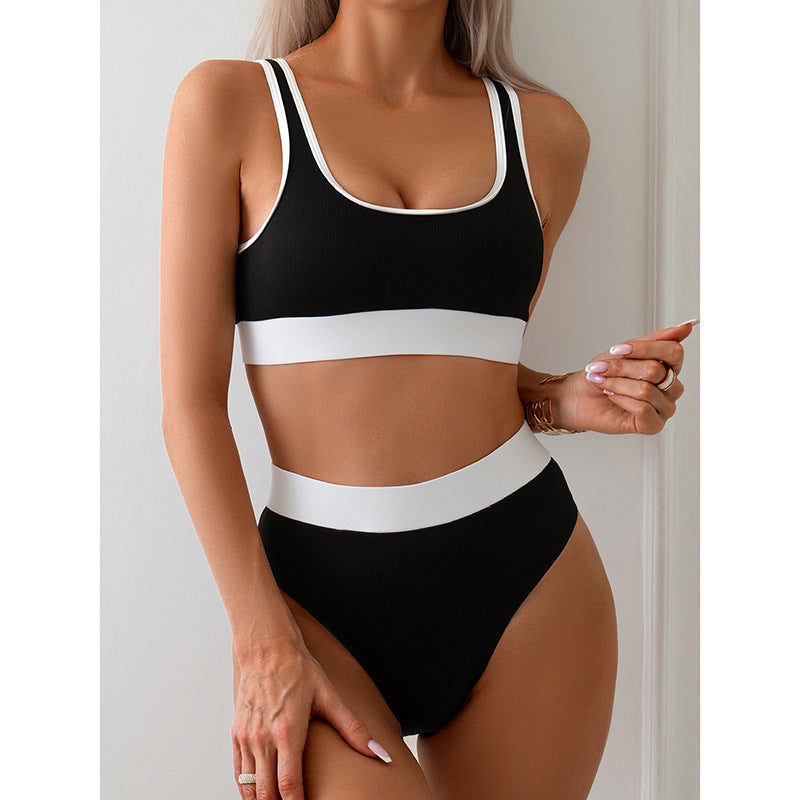 Damen hochgeschnittenes Bikini-Set mit sportlichem Design Echo Archiv