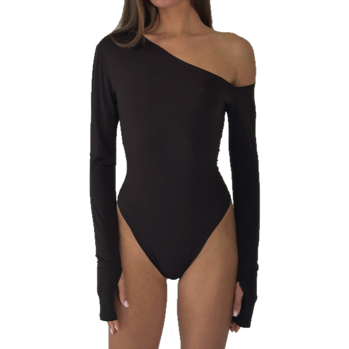 Damen Langarm Bodysuit mit schickem Off-Shoulder Design und figurbetonter Silhouette Echo Archiv