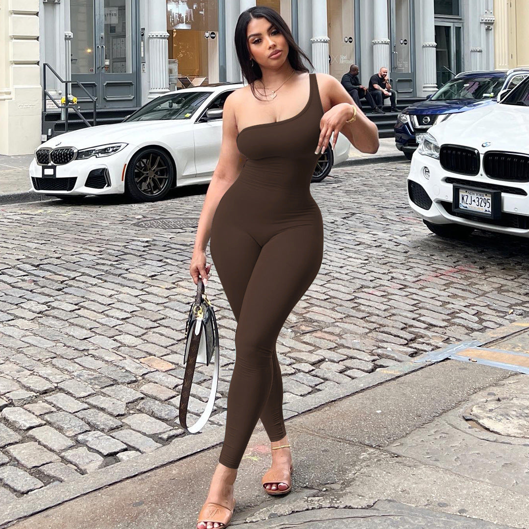 Damen Figurumspielender Bodysuit mit asymmetrischem Design Echo Archiv