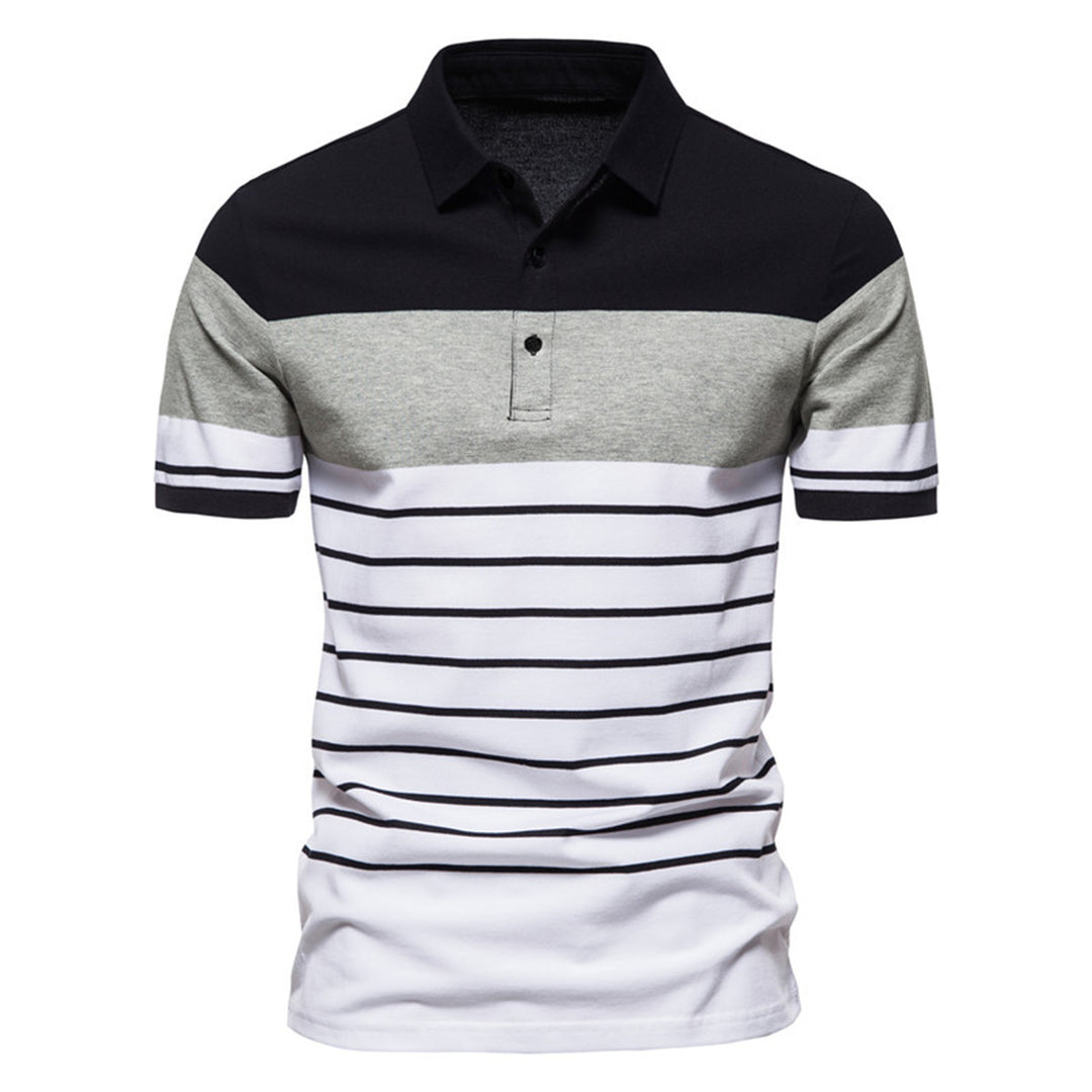 Herren Polo-Shirt mit modernem Streifenmuster und hochwertiger Baumwolle Echoarchiv