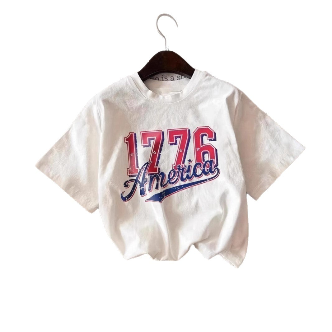 Damen lässiges T-Shirt mit auffälligem Vintage-Print Echo Archiv