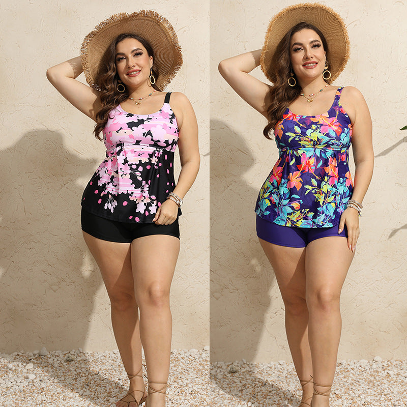 Damen Tankini-Set mit blumigem Oberteil und bequemen Shorts – Maréssa