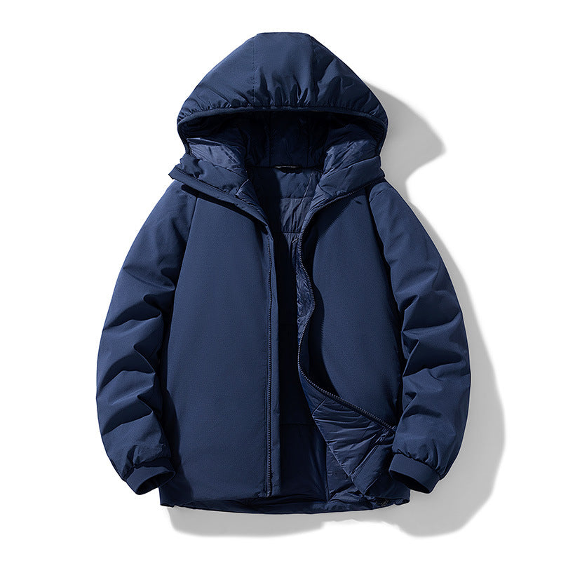 Herren Gefütterte Thermo-Winterjacke mit Kapuze, winddichter Shell und elastischen Bündchen Echo Archiv