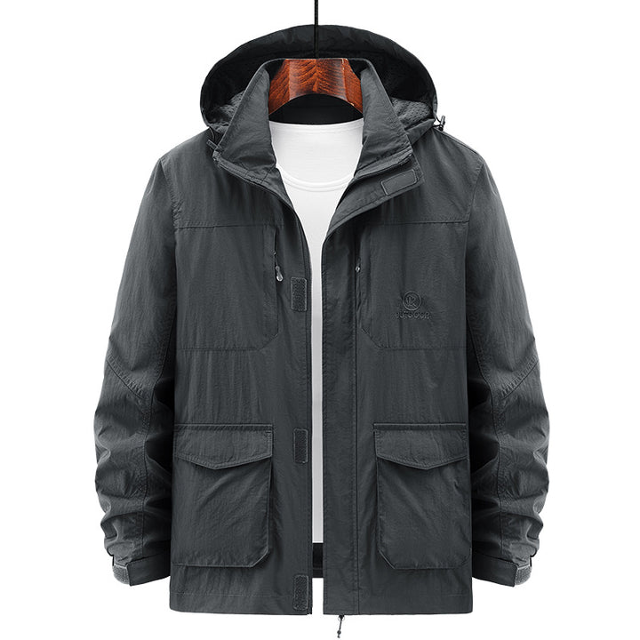 Herren Leichte Utility-Jacke mit Kapuze Echo Archiv