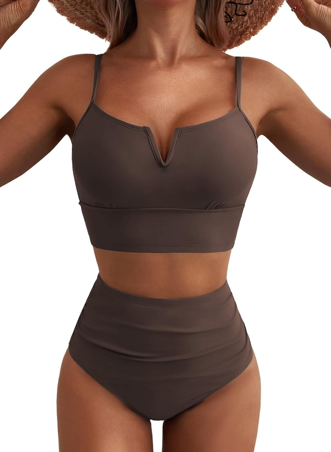 Damen Hochtailliertes Bikini-Set mit modernem V-Ausschnitt und angenehmer Passform Echo Archiv