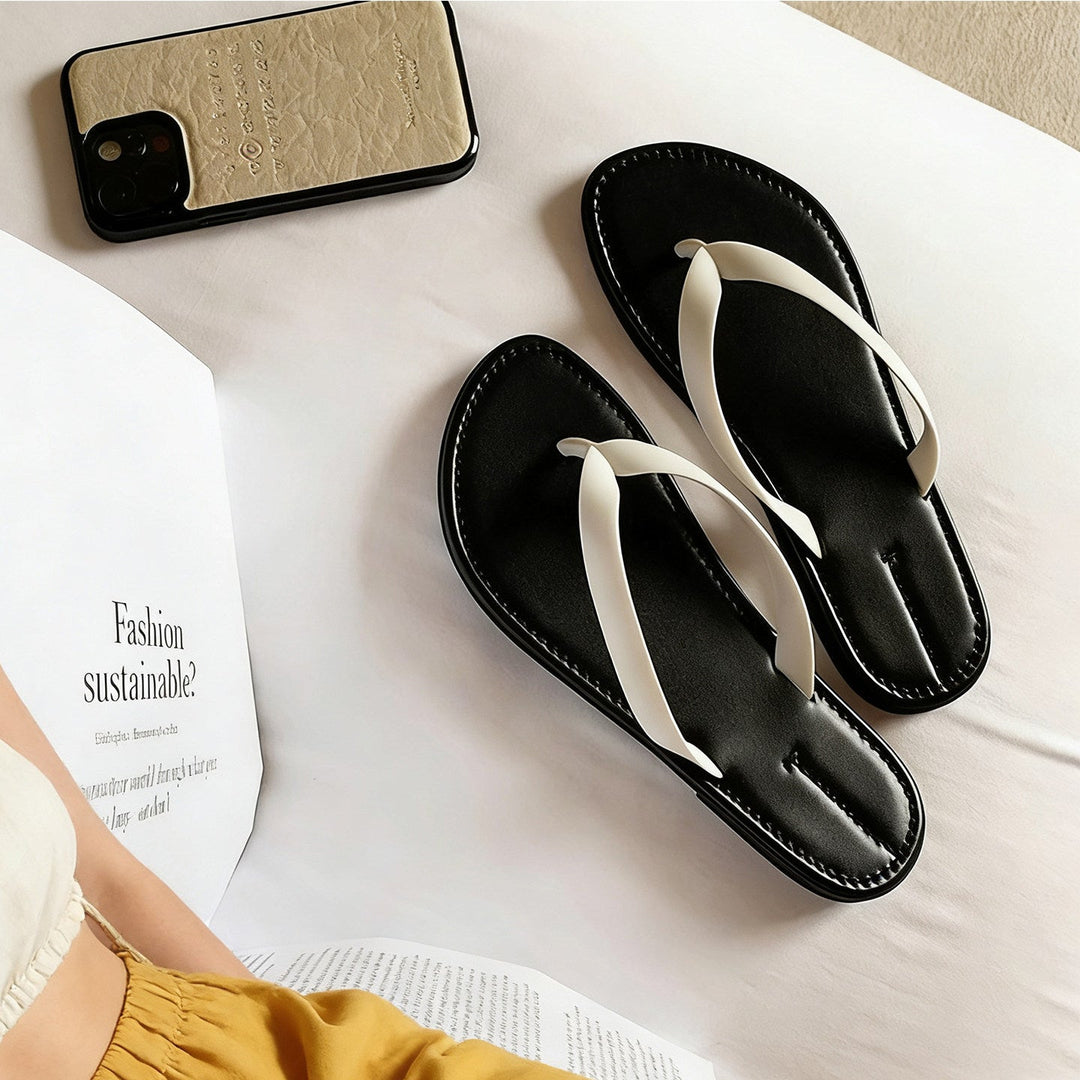 Damen Elegante Flip-Flops mit ergonomischem Fußbett und rutschfester Sohle Echoarchiv
