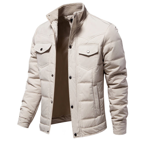 Herren Winterjacke mit gefüttertem Kragen und praktischen Taschen Echoarchiv
