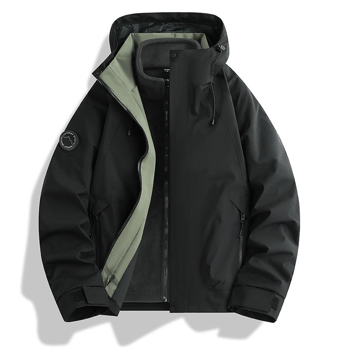 Herren wasserdichte Softshelljacke mit Kapuze und Fleece-Innenfutter Echoarchiv