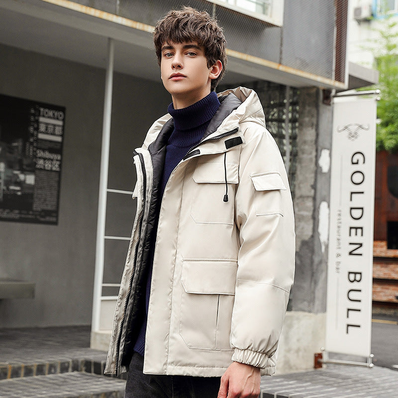 Herren wetterfeste Utility-Jacke mit Kapuze und Taschen Echoarchiv