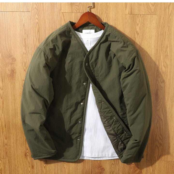 Herren Lässige Steppjacke mit Druckknöpfen Echo Archiv