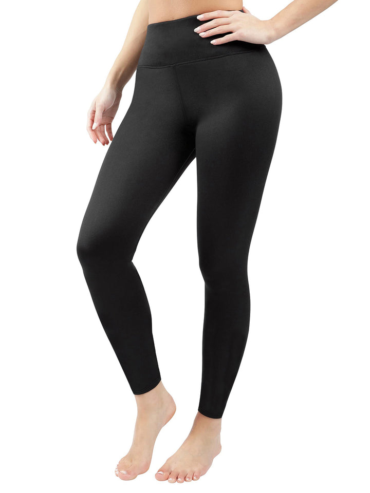 Damen Figurformende High‑Waist Leggings aus meliertem Power‑Stretch mit breitem Komfortbund – Avélisse