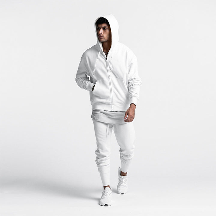 Herren Sportliche Kapuzensweatjacke mit durchgehendem Reißverschluss Echoarchiv