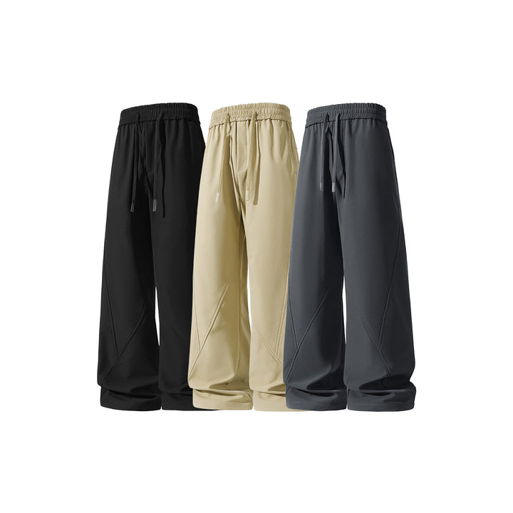 Damen Weite Culotte-Jogginghose mit elastischem Bund, Tunnelzug und dekorativen Nahtpaneelen Echo Archiv
