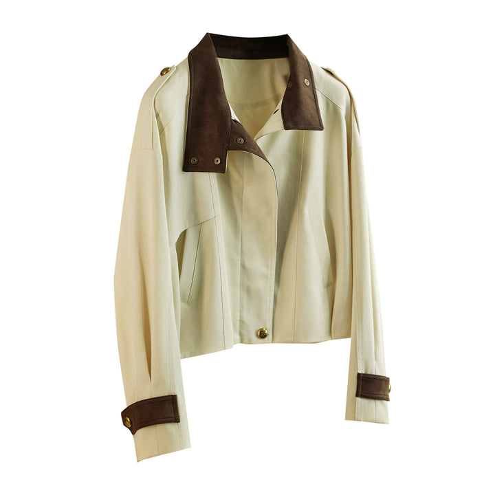 Damen Modische und elegante Kurzjacke mit samtigem Kragen Echoarchiv