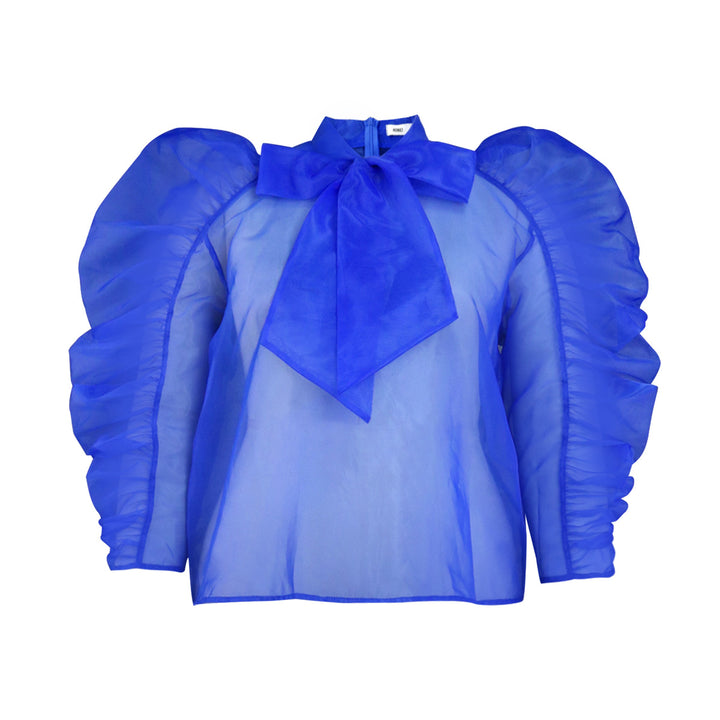 Damen elegantes Oberteil mit voluminösen Rüschenärmeln Echo Archiv