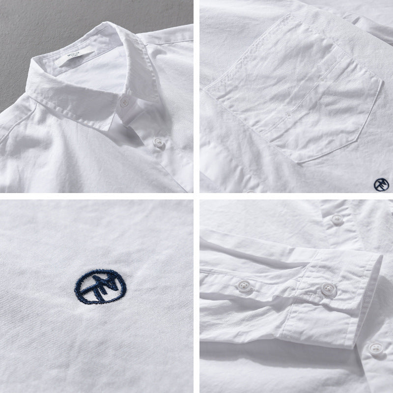 Herren Leichtes Baumwoll-Overshirt im Hemdjackenstil mit Kentkragen, aufgesetzter Brusttasche und Relaxed‑Fit Echoarchiv