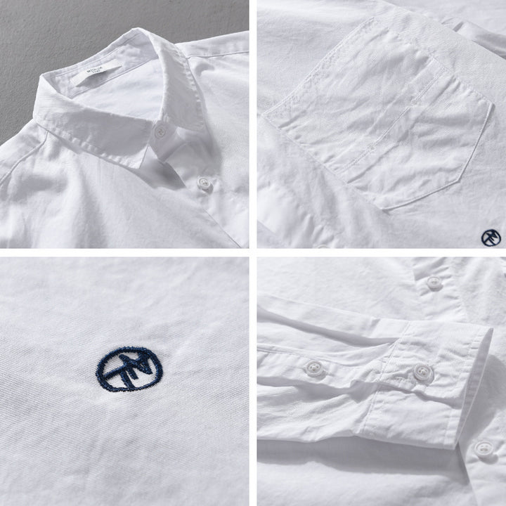 Herren Leichtes Baumwoll-Overshirt im Hemdjackenstil mit Kentkragen, aufgesetzter Brusttasche und Relaxed‑Fit Echoarchiv