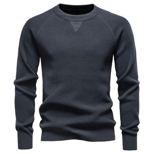 Herren Strickpullover mit innovativem Strukturmuster und Rundhalsausschnitt Echoarchiv