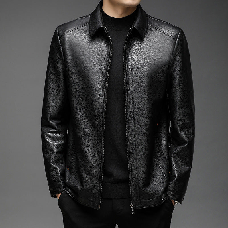 Herren elegante Lederjacke mit modernem Schnitt Echoarchiv