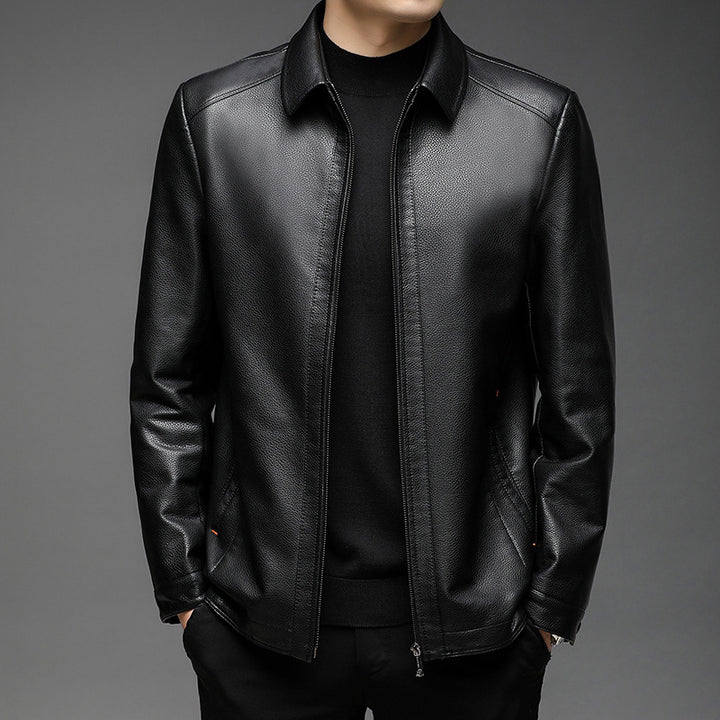 Herren elegante Lederjacke mit modernem Schnitt Echoarchiv